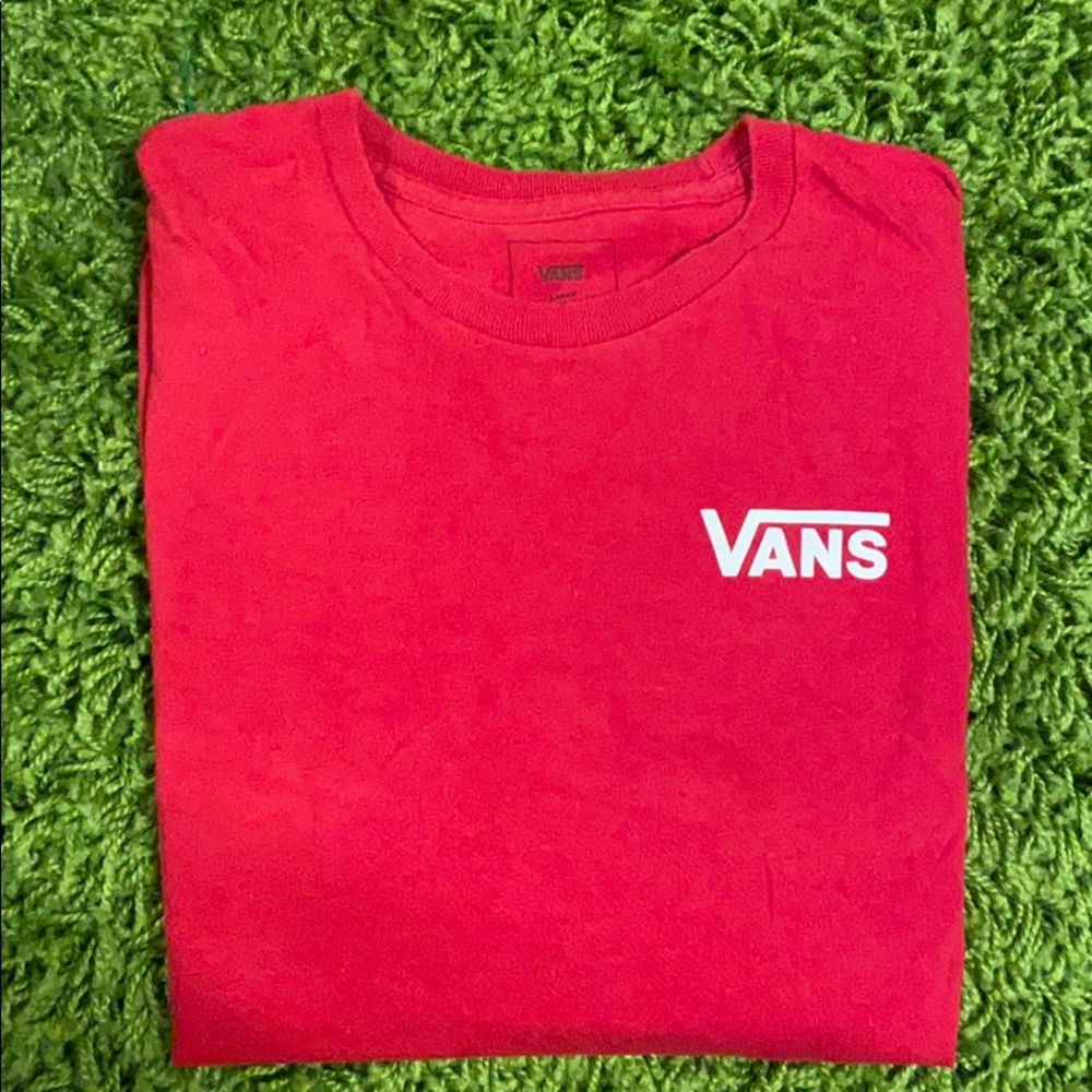 Red vans graphic tee